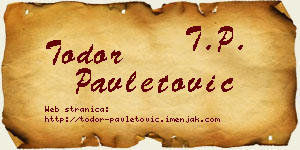 Todor Pavletović vizit kartica
